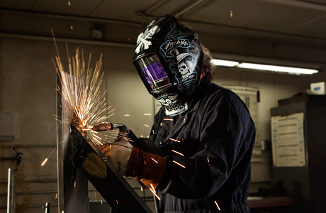 Industrial Image of man welding