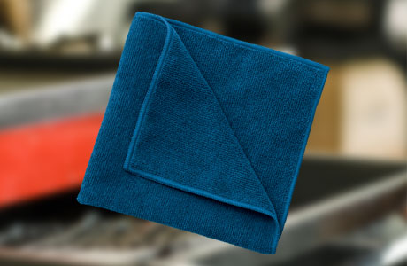 image of microfiber blue towel